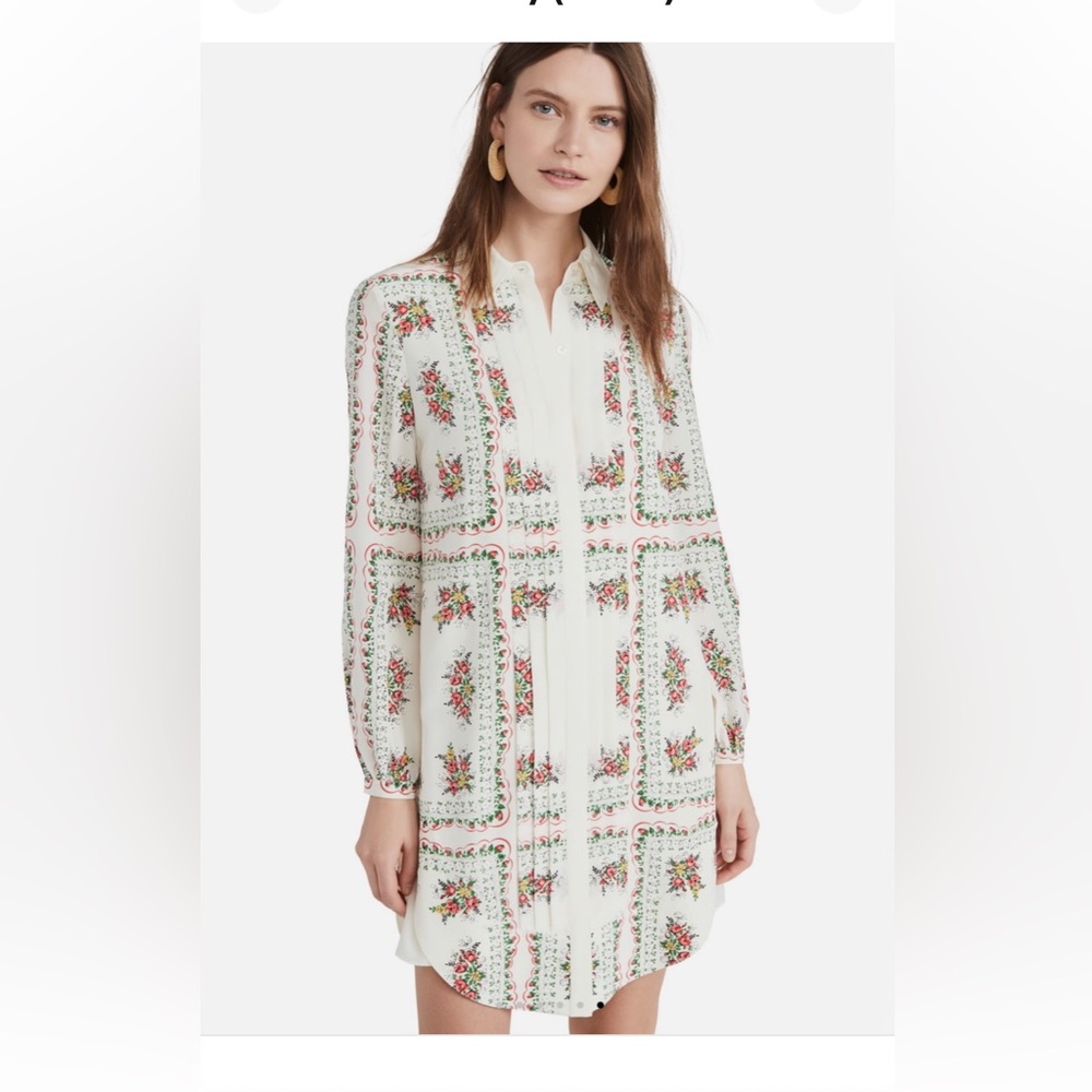 100% SILK Tory Burch Cora “Garden Veil” Dress - M
